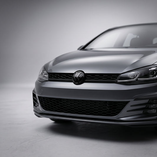 Black VW Emblem Covers – Front & Rear Badge Set (2018-2020 MK7.5)