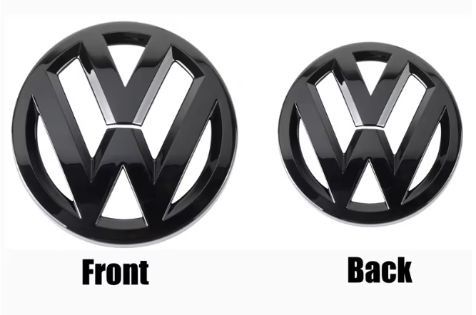 Black VW Emblem Covers – Front & Rear Badge Set (2014-2017 MK7)