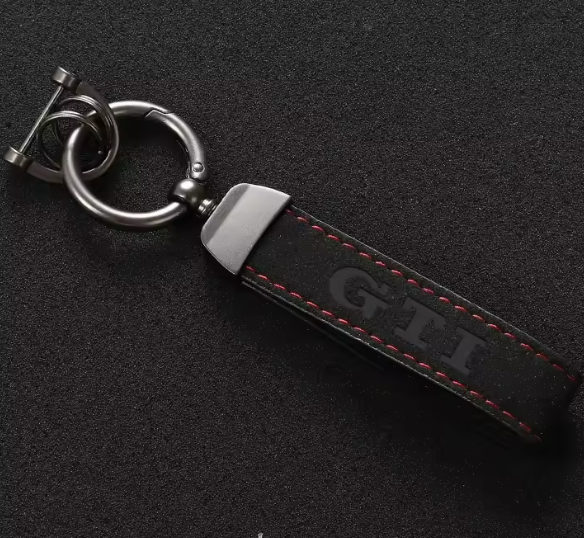 Metal & Suede Customised Keychain - For Golf GTI/ R