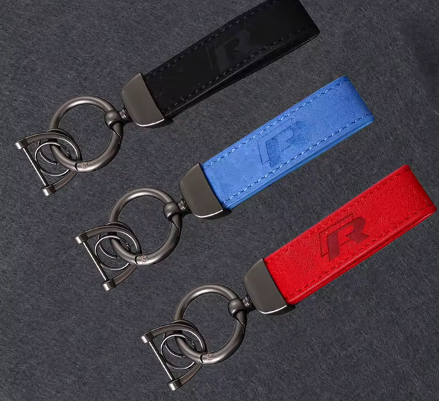 Metal & Suede Customised Keychain - For Golf GTI/ R