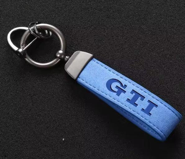 Metal & Suede Customised Keychain - For Golf GTI/ R