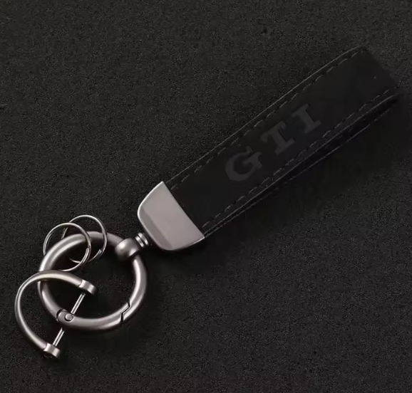 Metal & Suede Customised Keychain - For Golf GTI/ R